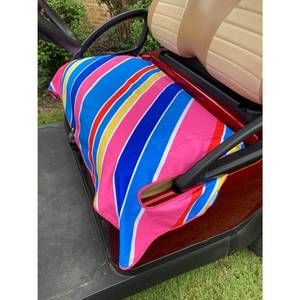 NEW BIRDIE BALOU golf cart seat cover in summer stripe pink